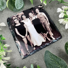 Load image into Gallery viewer, Personalised Slate Coaster - Black and White-2-The Persnickety Co