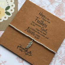 Load image into Gallery viewer, Beaded Charm Bracelet - Hope Is The Thing With Feathers.-3-The Persnickety Co