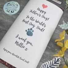 Load image into Gallery viewer, Best Dog Dad Father's Day Personalised Chocolate Bar