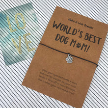 Load image into Gallery viewer, World's Best Dog Mum Wish Bracelet-6-The Persnickety Co