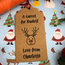 Load image into Gallery viewer, Personalised Rudolph&#39;s Carrot Tag-6-The Persnickety Co
