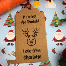 Load image into Gallery viewer, Personalised Rudolph's Carrot Tag-6-The Persnickety Co