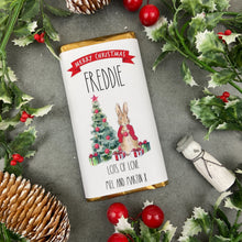 Load image into Gallery viewer, Christmas Rabbit Chocolate Bar