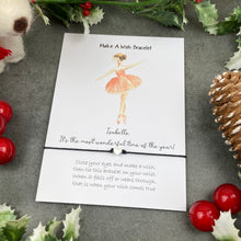 Load image into Gallery viewer, Nutcracker Christmas Ballerina Wish Bracelet, Merry Christmas Charm Bracelet