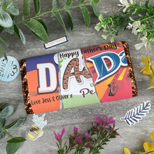 Load image into Gallery viewer, Happy Father's Day Dad Personalised Chocolate Bar