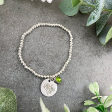 Load image into Gallery viewer, Birth Flower & Birthstone Beaded Bracelet