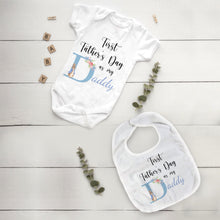 Load image into Gallery viewer, Bunny Initial First Father&#39;s day Bib and Vest-The Persnickety Co
