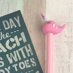Cute Narwhal Gel Pen-10-The Persnickety Co
