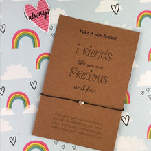 Load image into Gallery viewer, Friends Like You Are Precious And Few Heart Wish Bracelet-7-The Persnickety Co