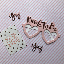 Load image into Gallery viewer, Bride To Be Heart Shaped Glasses-2-The Persnickety Co