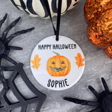 Load image into Gallery viewer, Happy Halloween Pumpkin Hanging Decoration-4-The Persnickety Co