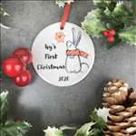 Load image into Gallery viewer, Personalised First Christmas Hanging Decoration-4-The Persnickety Co