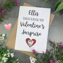 Load image into Gallery viewer, Personalised Valentines Day Surprise Scratch Card