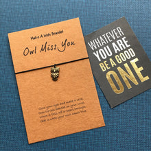Load image into Gallery viewer, Owl Miss You Wish Bracelet-The Persnickety Co