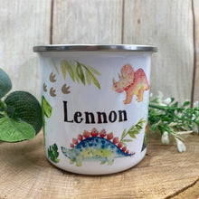 Load image into Gallery viewer, Dinosaur Enamel Mug, Placemat and Coaster