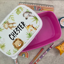 Load image into Gallery viewer, Personalised Jungle Lunchbox