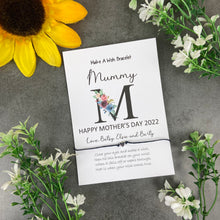 Load image into Gallery viewer, Happy Mother's day - Personalised Wish Bracelet For Mum