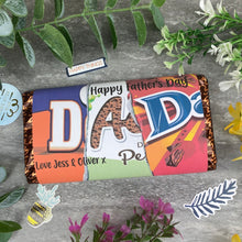 Load image into Gallery viewer, Happy Father's Day Dad Personalised Chocolate Bar
