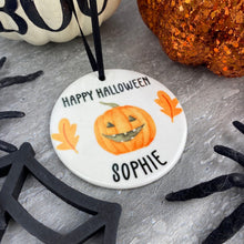 Load image into Gallery viewer, Happy Halloween Pumpkin Hanging Decoration-2-The Persnickety Co