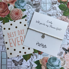 Load image into Gallery viewer, Beaded Charm Bracelet - Will You Be My Flower Girl?-The Persnickety Co