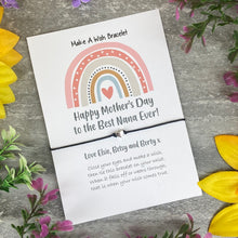 Load image into Gallery viewer, Happy Mother's Day To The Best Nana Ever Wish Bracelet-The Persnickety Co