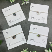 Load image into Gallery viewer, Birth Flower & Birthstone Beaded Bracelet