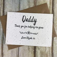 Load image into Gallery viewer, Dad/Daddy Thank You For Helping Me Grow - Personalised Seed Card-8-The Persnickety Co