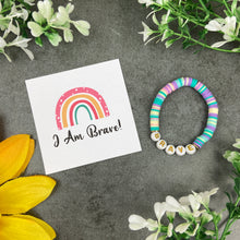 Load image into Gallery viewer, Pastel Rainbow I Am Brave Bracelet-The Persnickety Co
