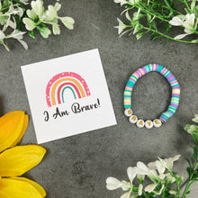 Load image into Gallery viewer, Pastel Rainbow I Am Brave Bracelet-The Persnickety Co
