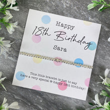 Load image into Gallery viewer, Happy 18th Birthday Beaded Bracelet-8-The Persnickety Co
