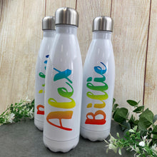 Load image into Gallery viewer, Rainbow Name Water Bottle