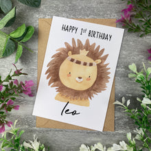 Load image into Gallery viewer, Boho Lion Birthday Card