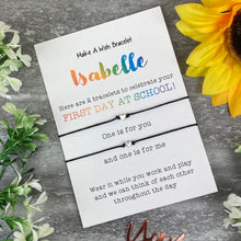 Load image into Gallery viewer, Personalised First Day At School Wish Bracelet-4-The Persnickety Co