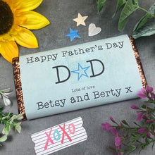 Load image into Gallery viewer, Happy Father's Day Dad Personalised Chocolate Bar