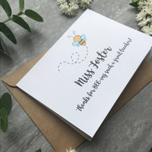 Load image into Gallery viewer, Personalised Bee Teacher Card-4-The Persnickety Co