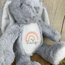 Load image into Gallery viewer, Rainbow Personalised Bunny Rabbit Soft Toy