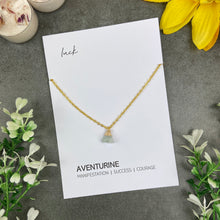 Load image into Gallery viewer, Dainty Crystal Necklace - Aventurine