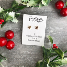 Load image into Gallery viewer, A Christmas Wish For A Special Mum - Star Earrings-5-The Persnickety Co
