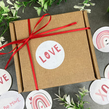 Load image into Gallery viewer, 24 Love Valentine Stickers - Red & Pink