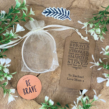 Load image into Gallery viewer, Always Remember You Are Braver Than You Believe Feather Bangle-The Persnickety Co
