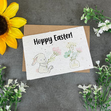 Load image into Gallery viewer, Hoppy Easter Flower Bunny Plantable Seed Card