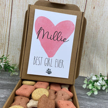 Load image into Gallery viewer, Personalised Little Dog Treat Box - A Valentine's Treat!
