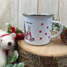 Load image into Gallery viewer, Personalised Christmas Rabbit Mug