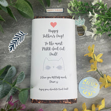 Load image into Gallery viewer, Purrfect Cat Dad Father's Day Chocolate Bar