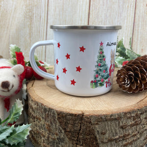 Personalised Christmas Rabbit Mug