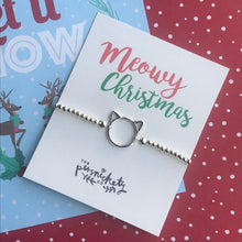 Load image into Gallery viewer, Meowy Christmas Beaded Bracelet-8-The Persnickety Co