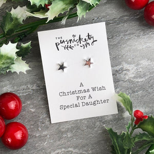A Christmas Wish For A Special Daughter - Star Earrings-5-The Persnickety Co