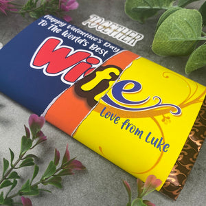 Personalised Best Wife Valentine's Chocolate Bar