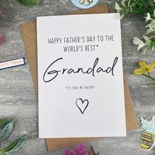 Load image into Gallery viewer, World's Best Grandad Father's Day Card