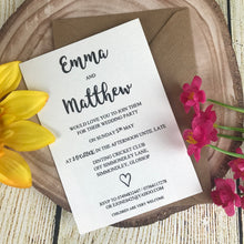 Load image into Gallery viewer, Personalised Wedding Invitation, Wedding Cards, Invitations, Party Invitations